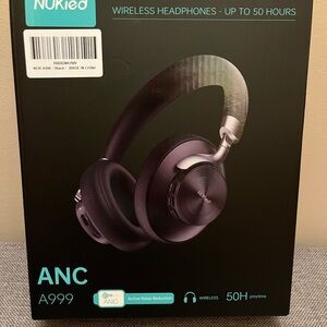 NUKIED wireless headphones comes in silver or black color